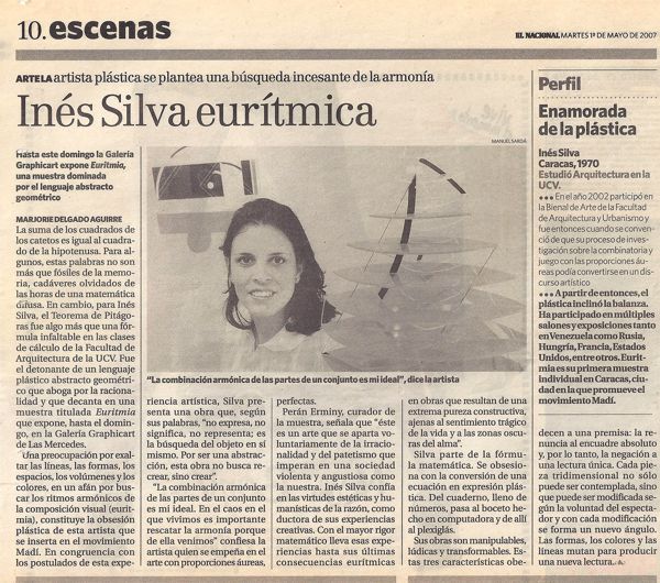 El Nacional: Inés Silva eurítmica